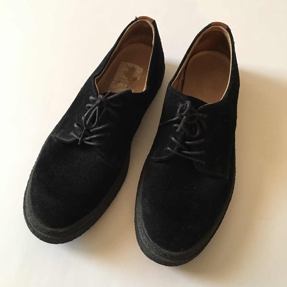 FRED PERRY Black Suede Sneaker Men Size 7.5